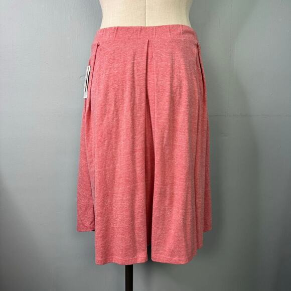 LuLaRoe Madison Marled Salmon Pleated Skirt with Pockets Women's Size XS - Picture 3 of 12